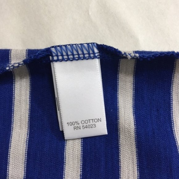 "NWOT" Banana Republic, Blue/White stripe, Short Sleeve Tee shirt, size L - Picture 5 of 8
